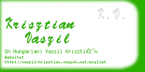 krisztian vaszil business card